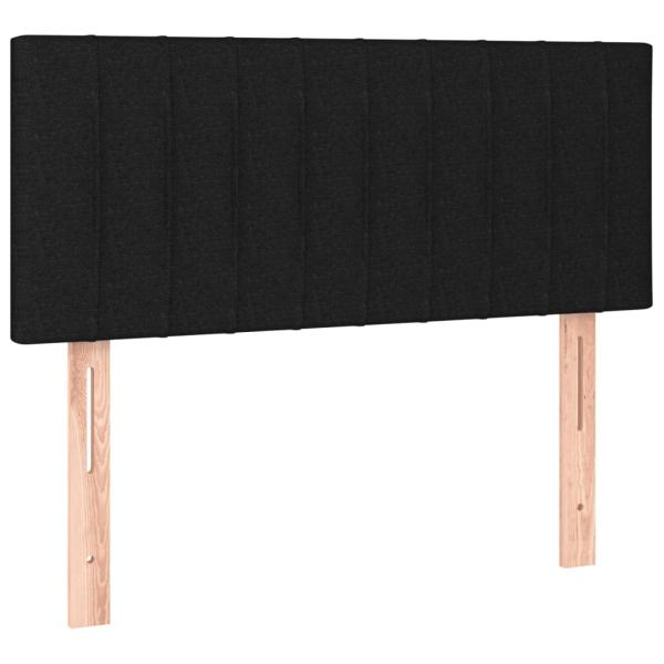 Boxspringbett mit Matratze Schwarz 100x200 cm Stoff
