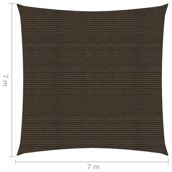 Sonnensegel 160 g/m² Braun 7x7 m HDPE