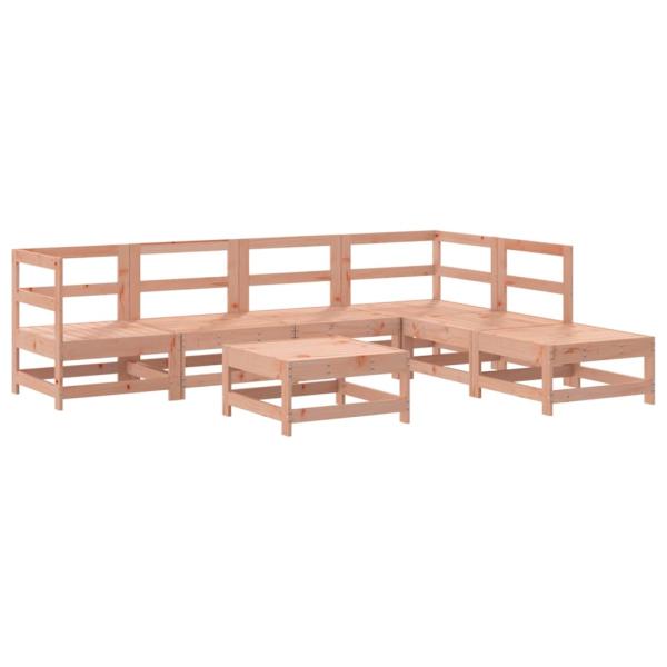 7-tlg. Garten-Lounge-Set mit Kissen Massivholz Douglasie
