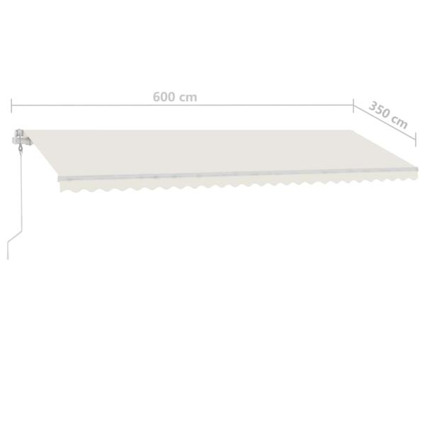 Standmarkise Manuell Einziehbar 600x350 cm Creme