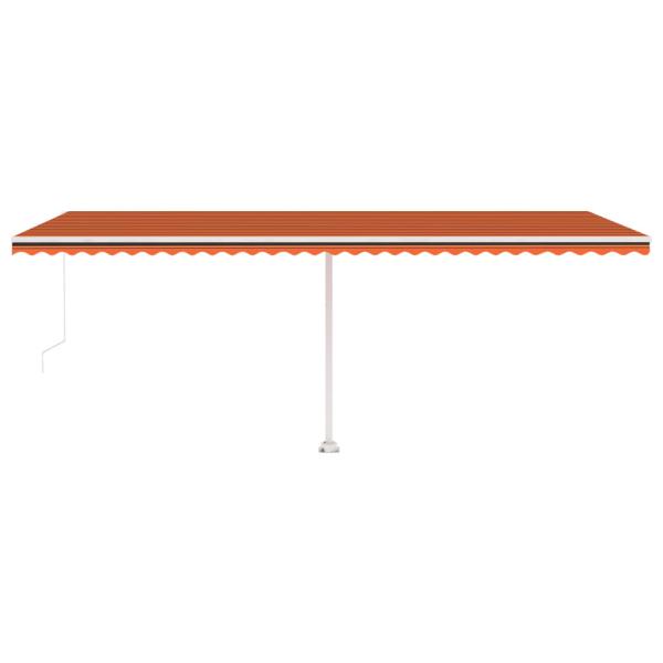 Standmarkise Manuell Einziehbar 600x350 cm Orange/Braun
