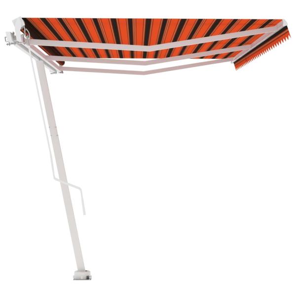 Standmarkise Manuell Einziehbar 600x350 cm Orange/Braun