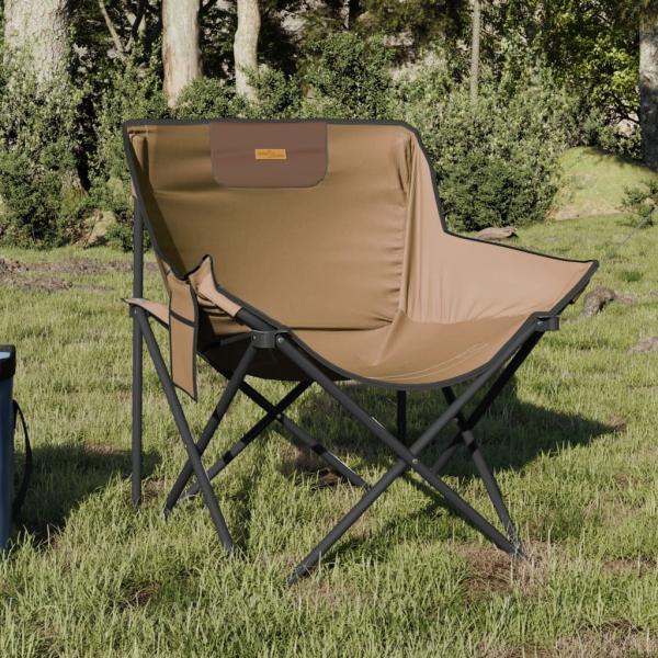 ARDEBO.de - Campingstühle 2 Stk. mit Tasche Klappbar Braun