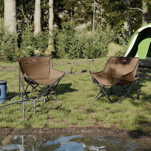 Campingstühle 2 Stk. mit Tasche Klappbar Braun