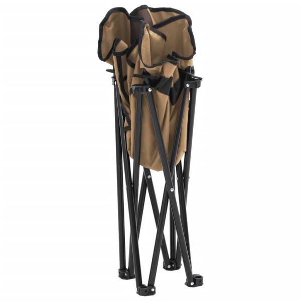 Campingstühle 2 Stk. mit Tasche Klappbar Braun