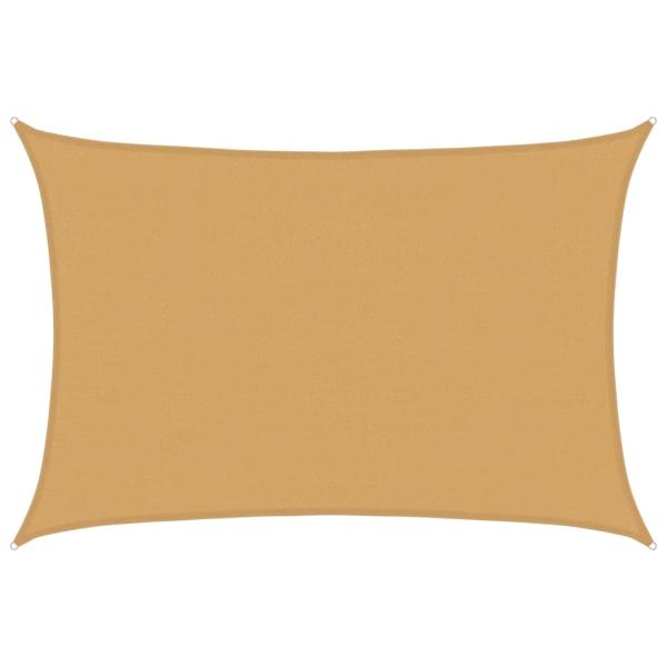 Sonnensegel 160 g/m² Rechteckig Sandfarben 4x6 m HDPE