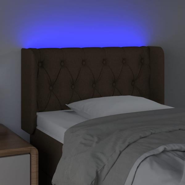 LED Kopfteil Schwarz 83x16x78/88 cm Stoff