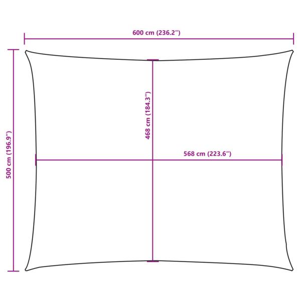 Sonnensegel Oxford-Gewebe Rechteckig 5x6 m Anthrazit