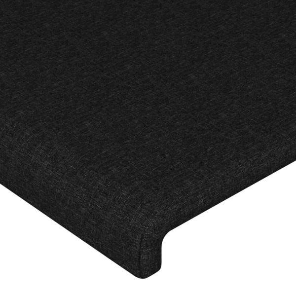 Kopfteil mit Ohren Schwarz 163x16x78/88 cm Stoff