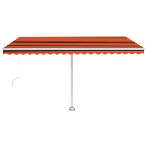 Standmarkise Manuell Einziehbar 400x350 cm Orange/Braun