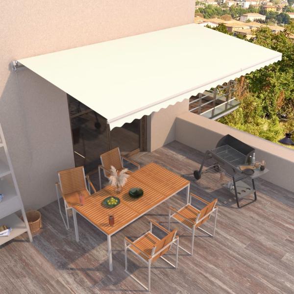 ARDEBO.de - Markise Manuell Einziehbar 600x350 cm Creme