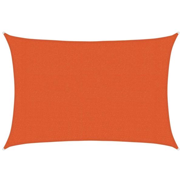 Sonnensegel 160 g/m² Rechteckig Orange 3x4,5 m HDPE