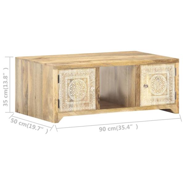 Couchtisch 90x50x35 cm Mango Massivholz