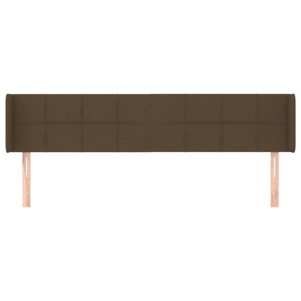 Kopfteil mit Ohren Dunkelbraun 163x16x78/88 cm Stoff