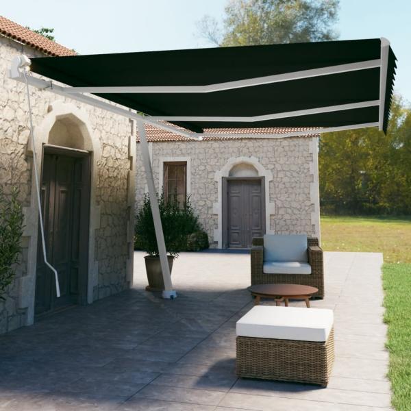 ARDEBO.de - Standmarkise Manuell Einziehbar 600x350 cm Anthrazit