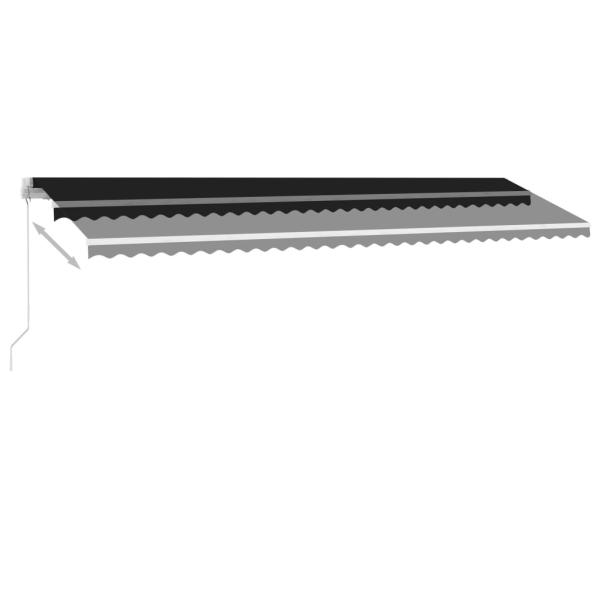 Standmarkise Manuell Einziehbar 600x350 cm Anthrazit