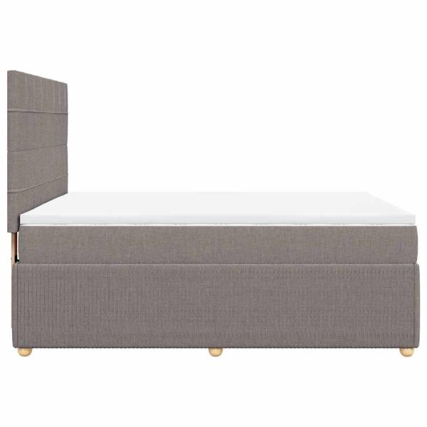 Boxspringbett mit Matratze Taupe 140x190 cm Stoff