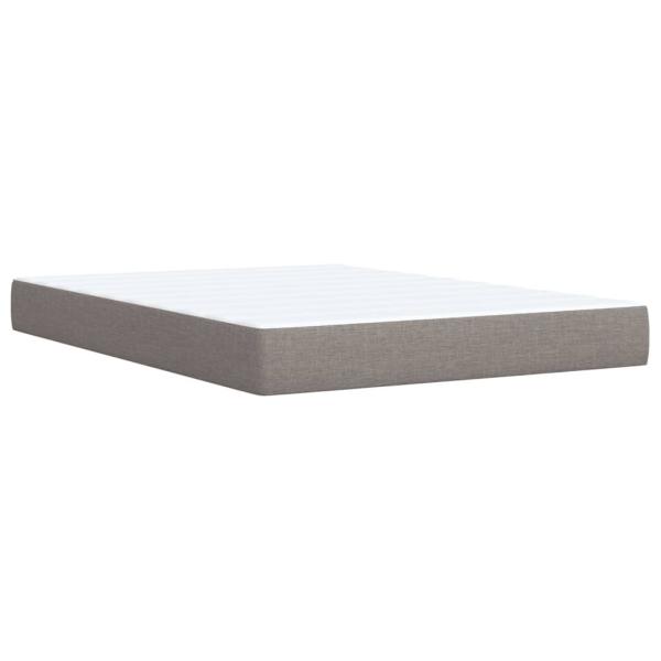 ARDEBO.de - Boxspringbett mit Matratze Taupe 140x190 cm Stoff