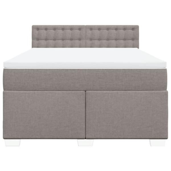 Boxspringbett mit Matratze Taupe 140x190 cm Stoff