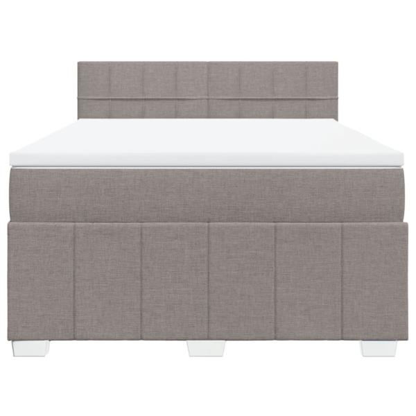 Boxspringbett mit Matratze Taupe 140x190 cm Stoff