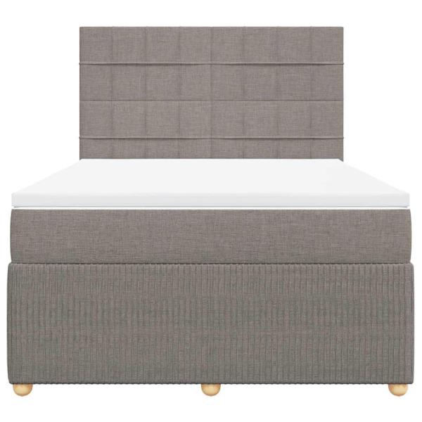 Boxspringbett mit Matratze Taupe 140x190 cm Stoff