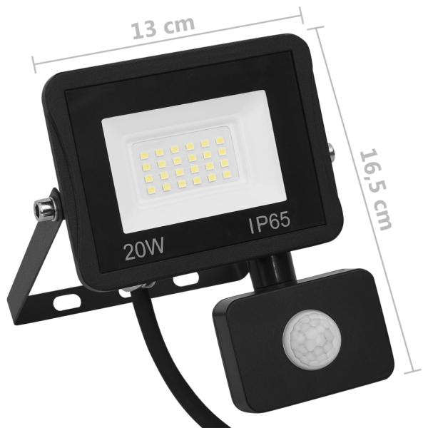 LED-Fluter mit Sensor 20 W Kaltweiß