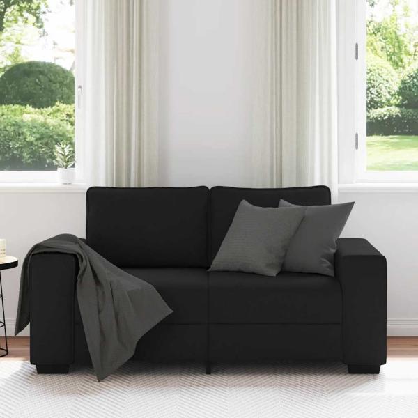 2-Sitzer-Sofa Schwarz 120 cm Stoff