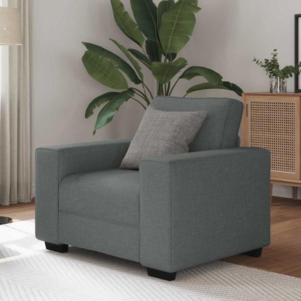ARDEBO.de - Sessel Dunkelgrau 60 cm Stoff