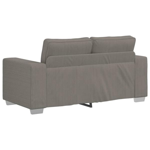Zweisitzer-Sofa Hellgrau 120 cm Cordstoff