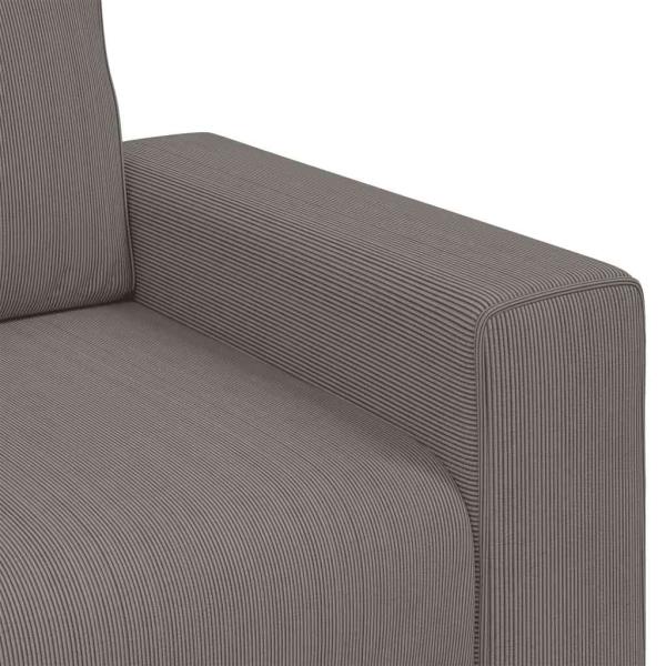 Zweisitzer-Sofa Hellgrau 120 cm Cordstoff