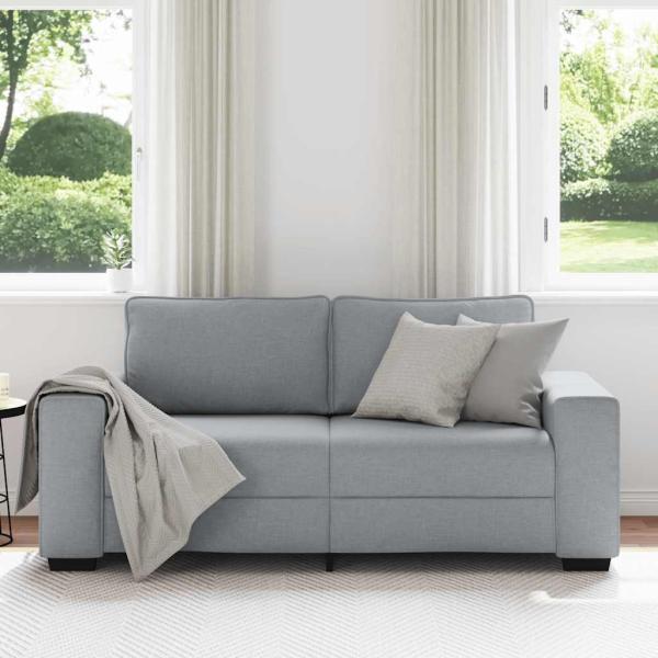 2-Sitzer-Sofa Hellgrau 140 cm Stoff