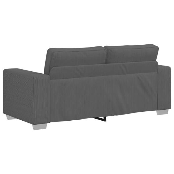 Zweisitzer-Sofa Dunkelgrau 140 cm Cordstoff