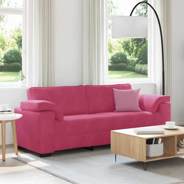 ARDEBO.de - 3-Sitzer-Sofa Weinrot 178 cm Samt