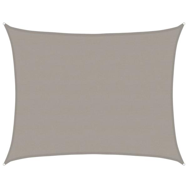 Sonnensegel 160 g/m² Rechteckig Hellgrau 6x7 m HDPE