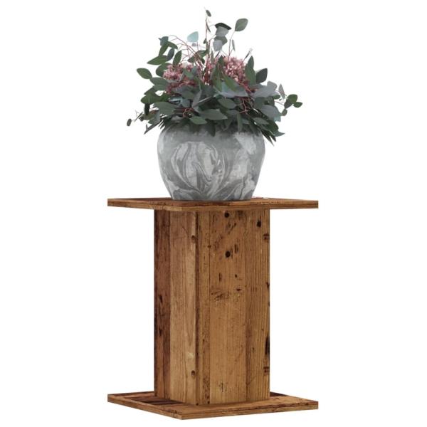 ARDEBO.de - Pflanzenständer 2 Stk. Altholz-Optik 30x30x40 cm Holzwerkstoff