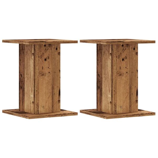 Pflanzenständer 2 Stk. Altholz-Optik 30x30x40 cm Holzwerkstoff