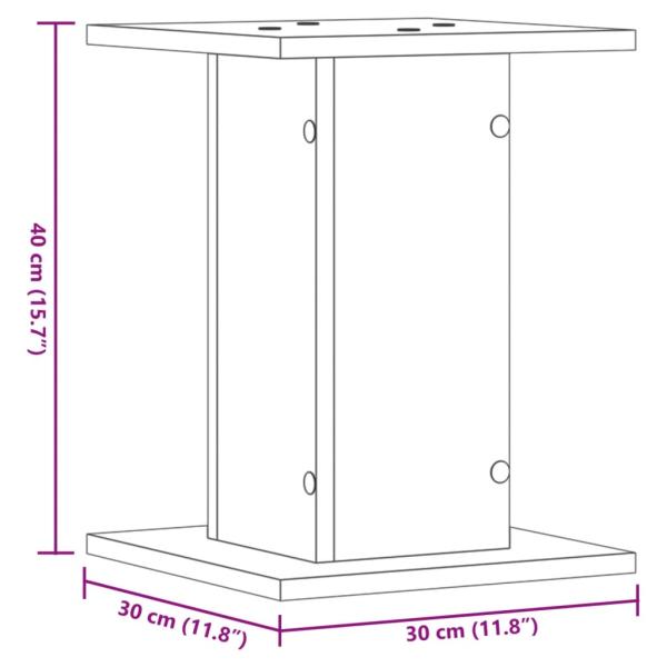 Pflanzenständer 2 Stk. Altholz-Optik 30x30x40 cm Holzwerkstoff