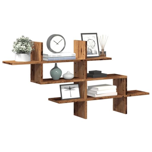 ARDEBO.de - Wandregal Altholz-Optik 124,5x18x60,5 cm Holzwerkstoff