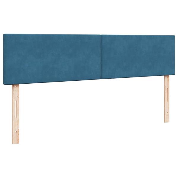 Ottoman-Bett mit Matratzen & LED Dunkelblau 200x200 cm Samt
