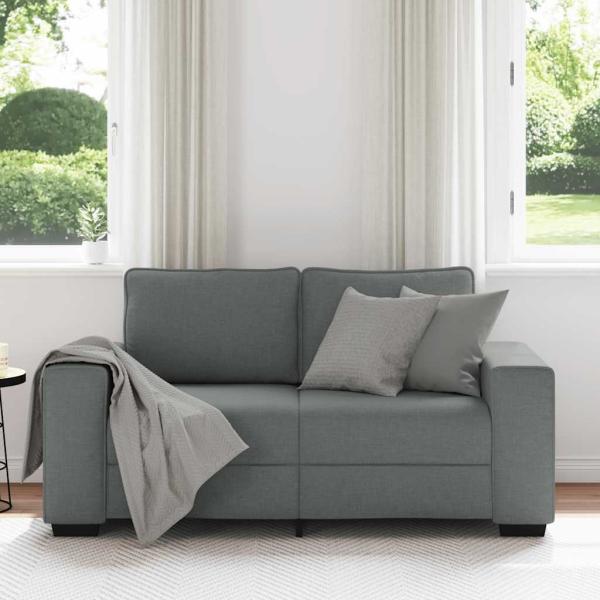 2-Sitzer-Sofa Dunkelgrau 120 cm Stoff