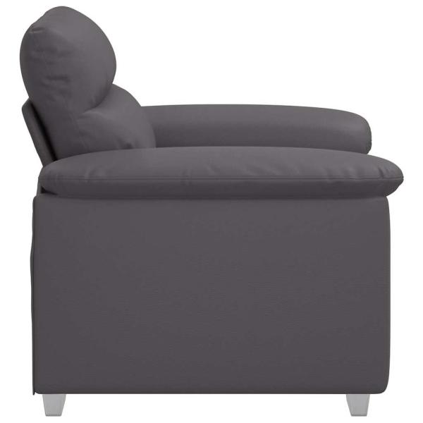 Sessel Grau 60 cm Kunstleder