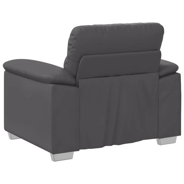 Sessel Grau 60 cm Kunstleder