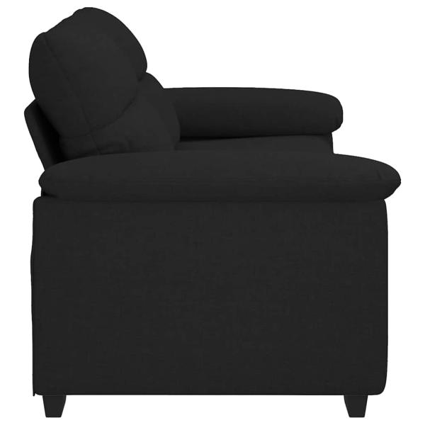 ARDEBO.de - 2-Sitzer-Sofa Schwarz 140 cm Stoff