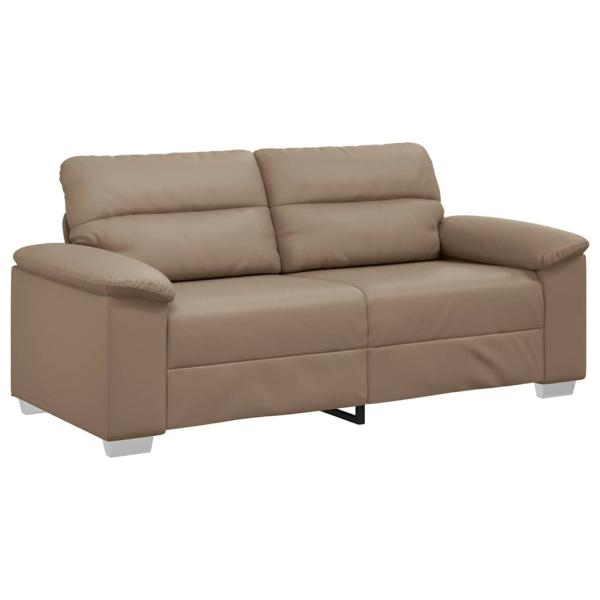 2-Sitzer-Sofa Cappuccino-Braun 140 cm Kunstleder