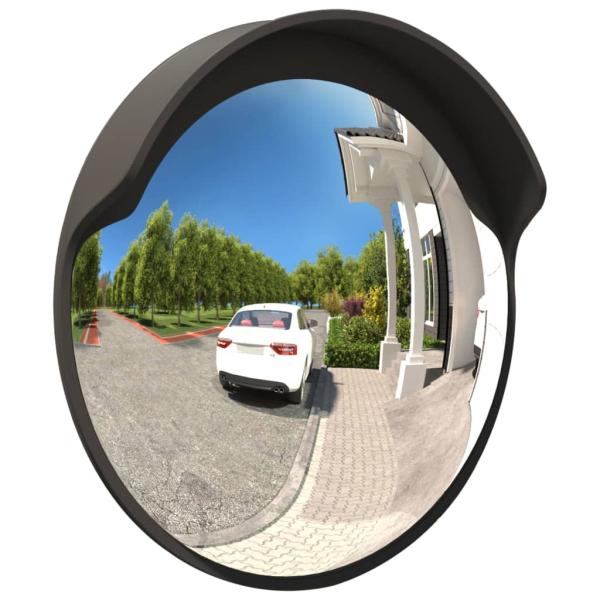 Verkehrsspiegel Konvex Outdoor Schwarz Ø45 cm Polycarbonat