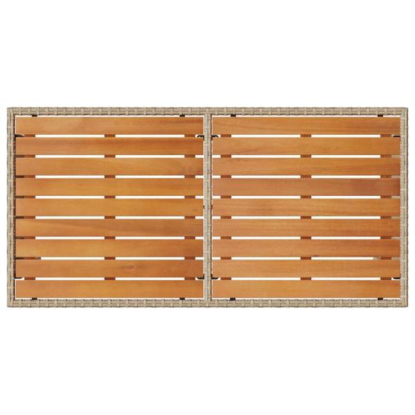 3-tlg. Garten-Essgruppe mit Kissen Beige Poly Rattan