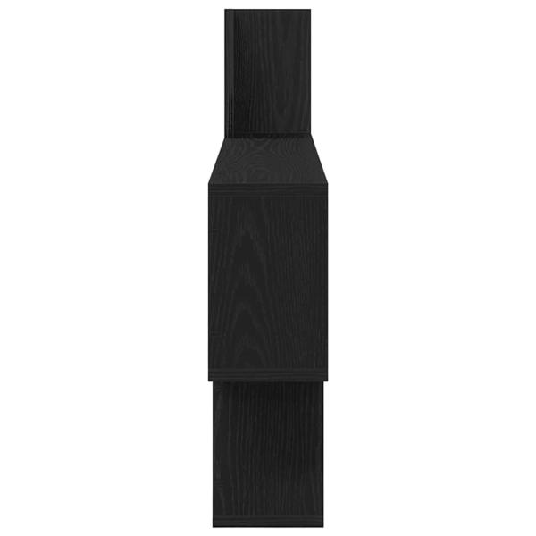 Wandregal Schwarz Eichen-Optik 100x15x70 cm Holzwerkstoff