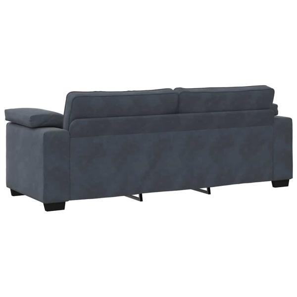 3-Sitzer-Sofa Dunkelgrau 178 cm Samt