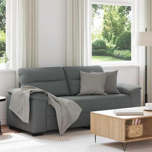 ARDEBO.de - 2-Sitzer-Sofa Dunkelgrau 140 cm Stoff