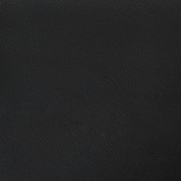 2-Sitzer-Sofa Schwarz 140 cm Kunstleder